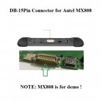 DB 15Pin Port Plug Connector Socket for Autel MaxiCheck MX808